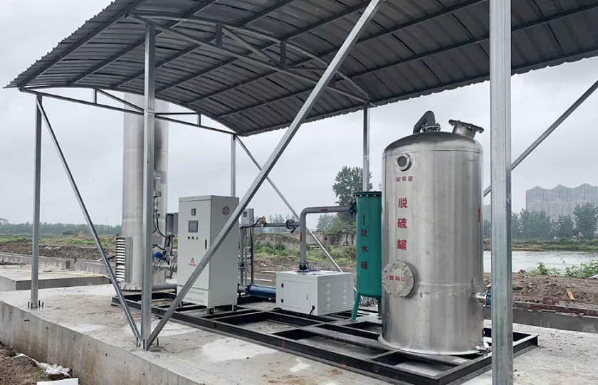 Landfill gas generator set